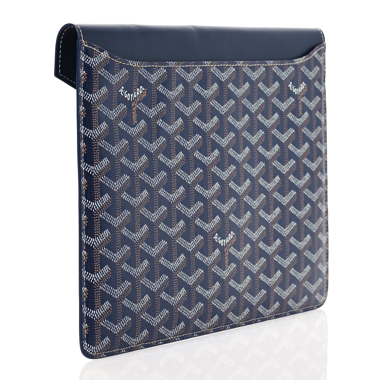 Goyardine Commando Envelope 2 Flat Large Pouch Blue