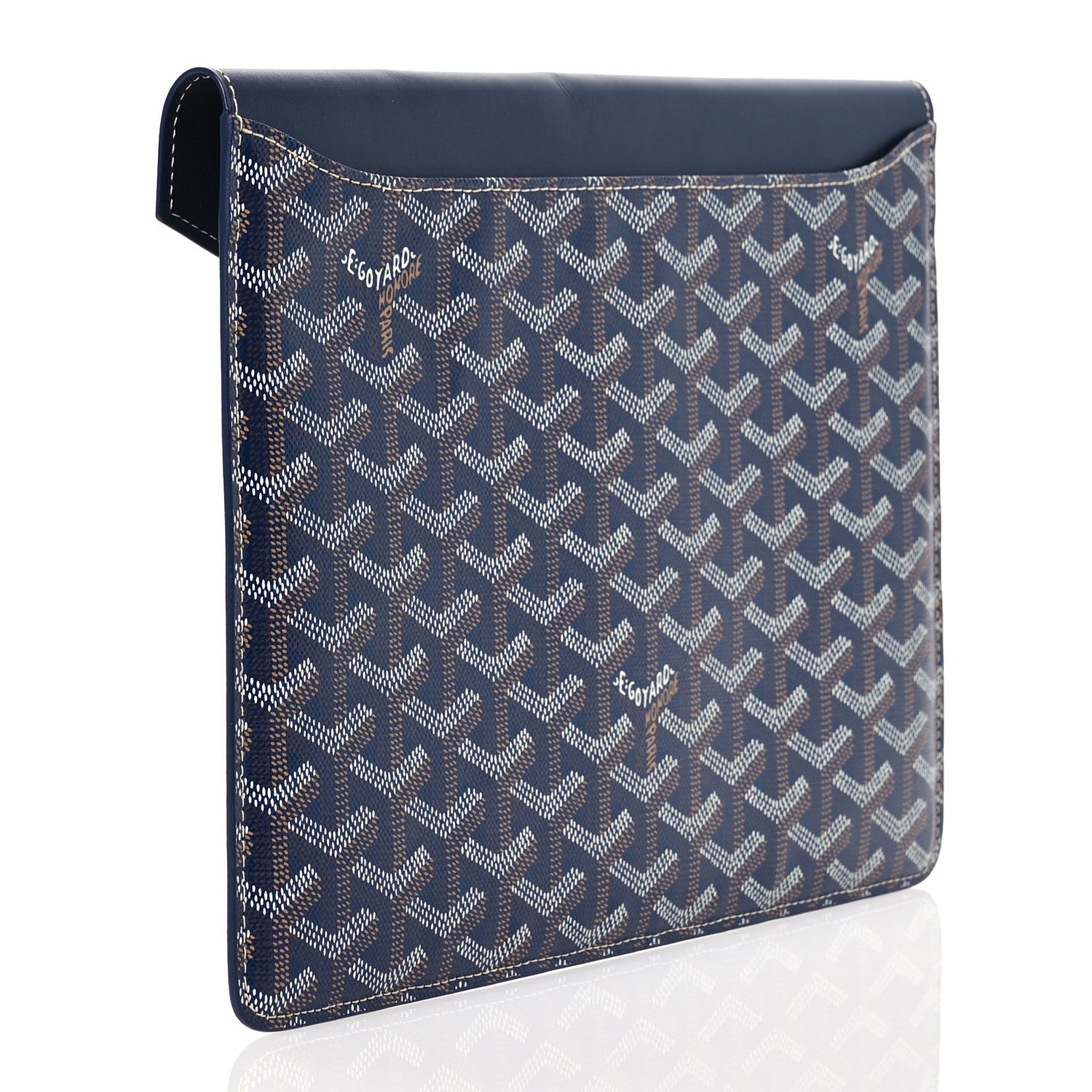 Goyard Goyardine Commando Envelope 2 Flat Large Pouch Blue 3 of 8