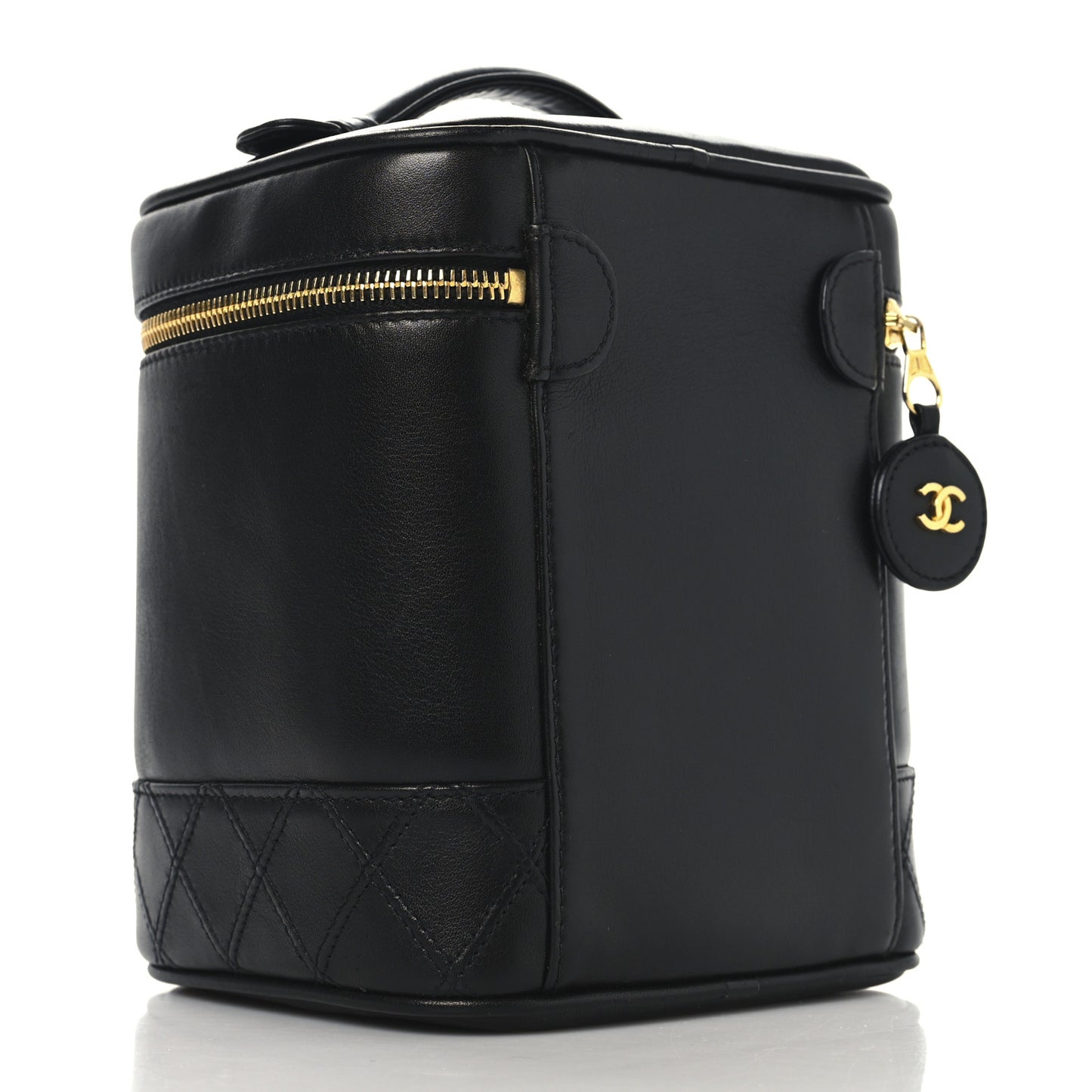 Lambskin Vanity Cosmetic Bag Black