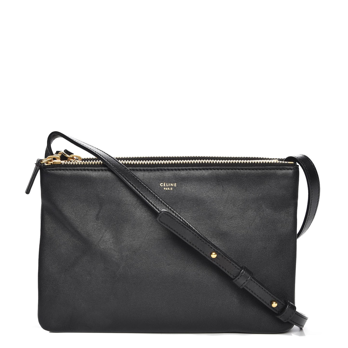 Lambskin Small Trio Crossbody Bag Black
