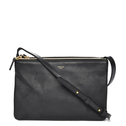 Celine Lambskin Small Trio Crossbody Bag Black 1 of 9