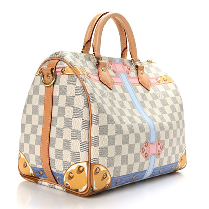 Louis Vuitton Damier Azur Summer Trunks Speedy Bandouliere 30 3 of 11