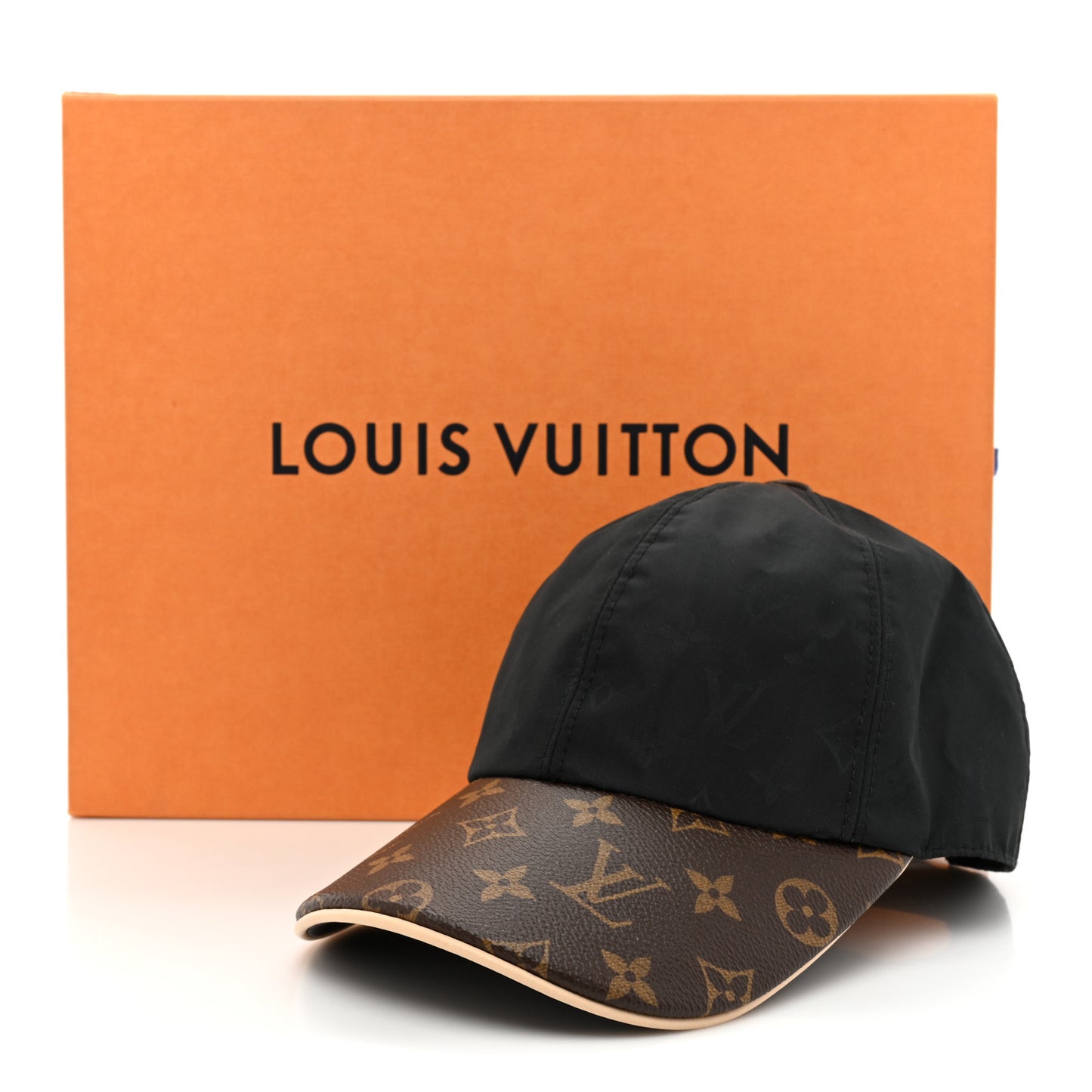 Polyester Silk Monogram LV Get Ready Cap M Black