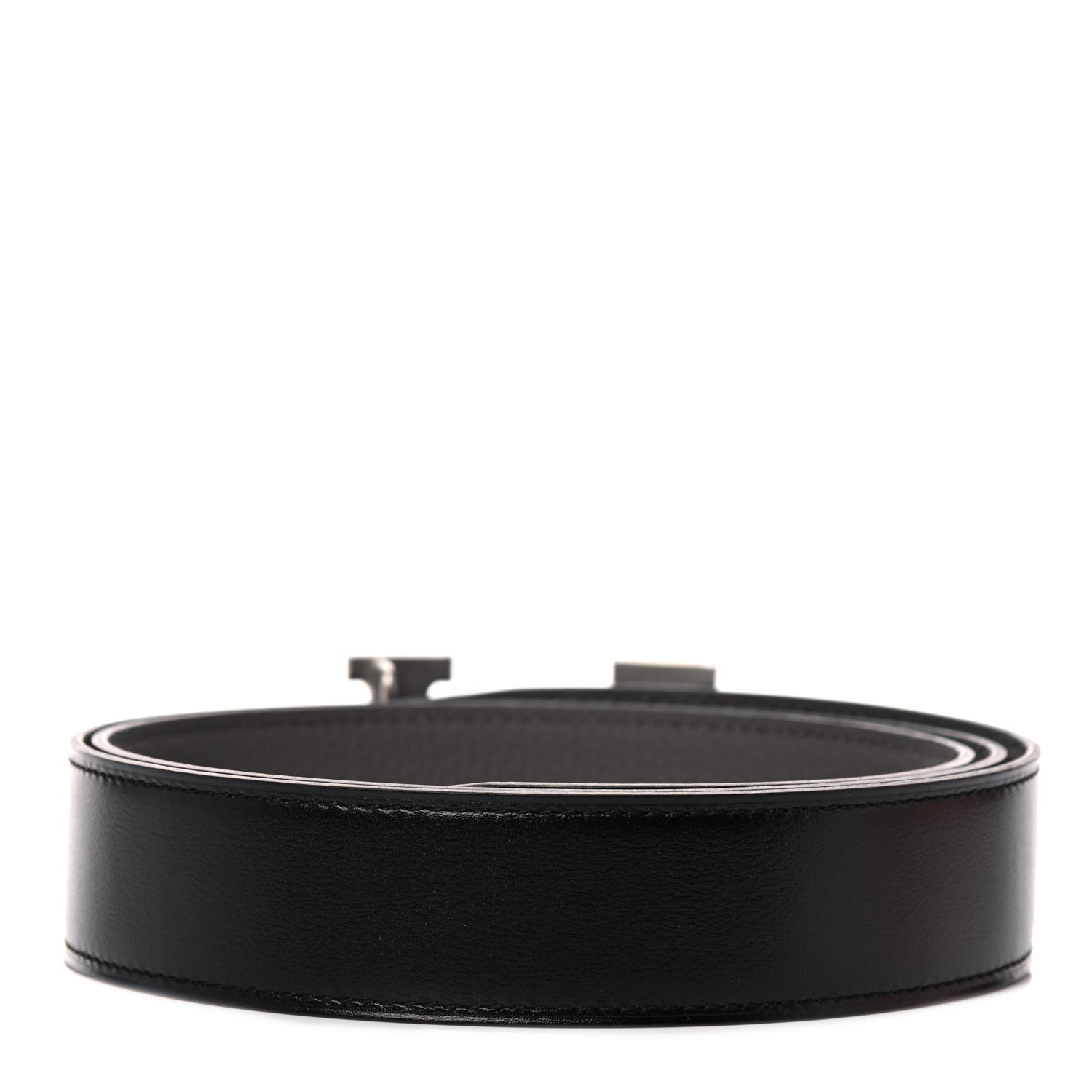 Hermes Box Togo 32mm Martelee H Belt 95 Black Etain 2 of 7