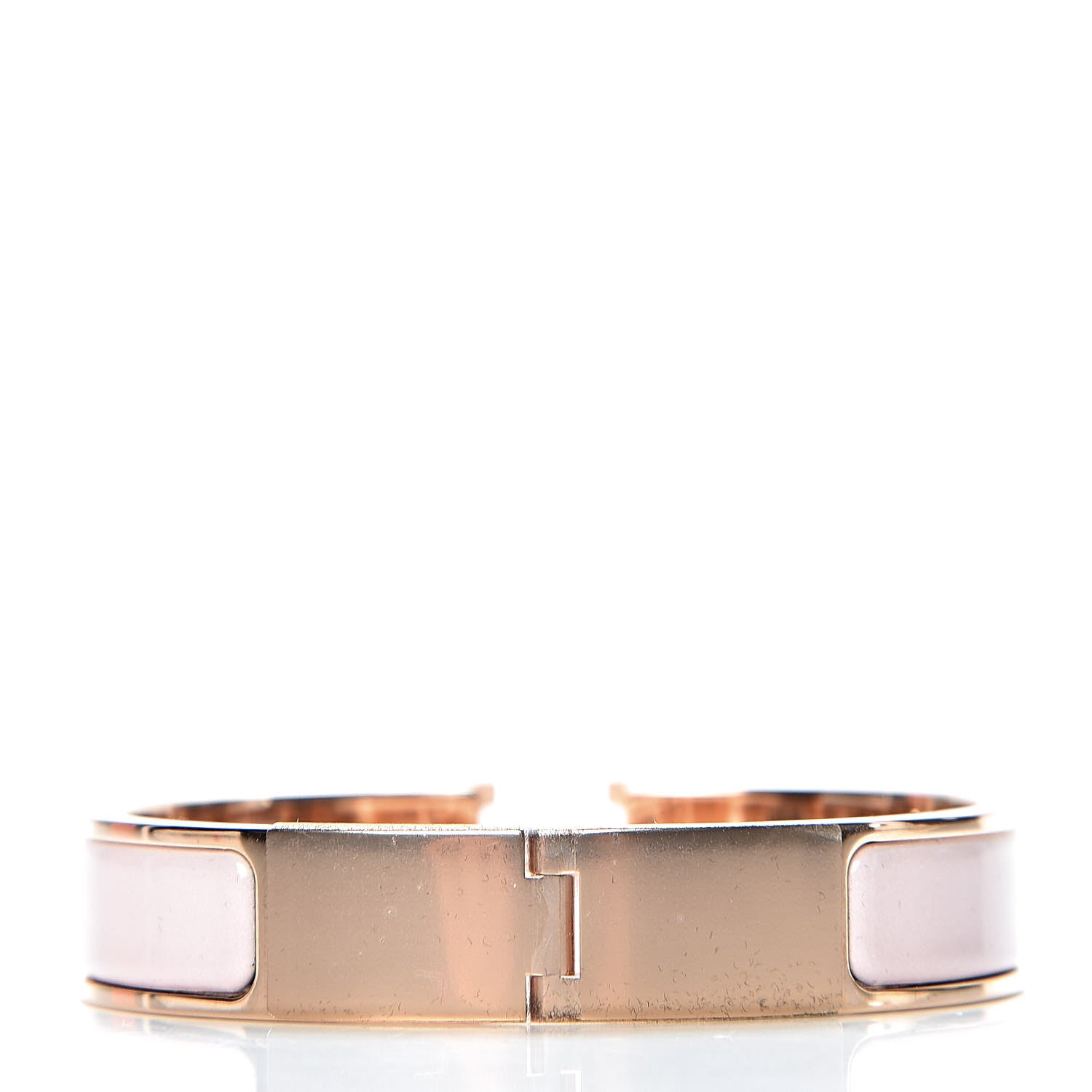 Hermes Enamel Narrow Clic Clac H Bracelet PM Rose Candeur 3 of 5