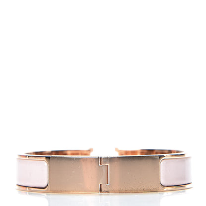 Hermes Enamel Narrow Clic Clac H Bracelet PM Rose Candeur 3 of 5
