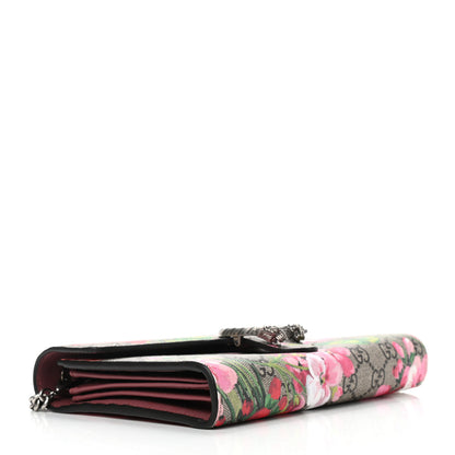 Gucci GG Supreme Monogram Blooms Mini Dionysus Chain Wallet Beige Multicolor Dry Rose 4 of 10
