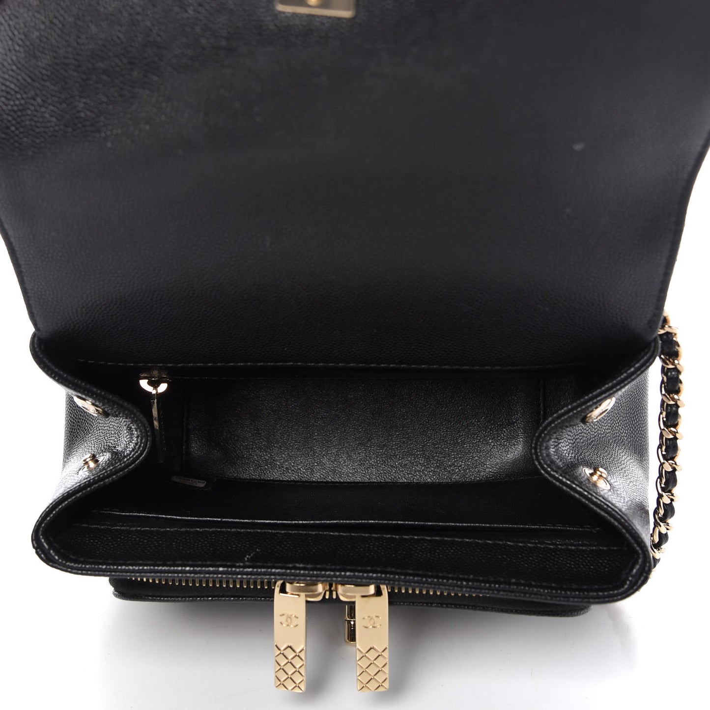 Caviar Quilted Small Business Affinity Flap Black