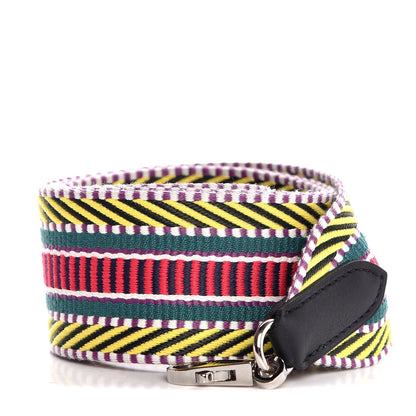 Hermes Toile Swift 50mm Sangle Cavale Shoulder Strap Multicolor Black 1 of 6