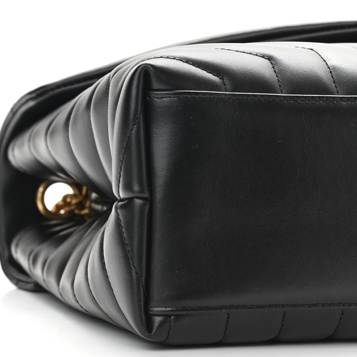 Saint Laurent Calfskin Y Quilted Monogram Medium Loulou Chain Satchel Black 8 of 10