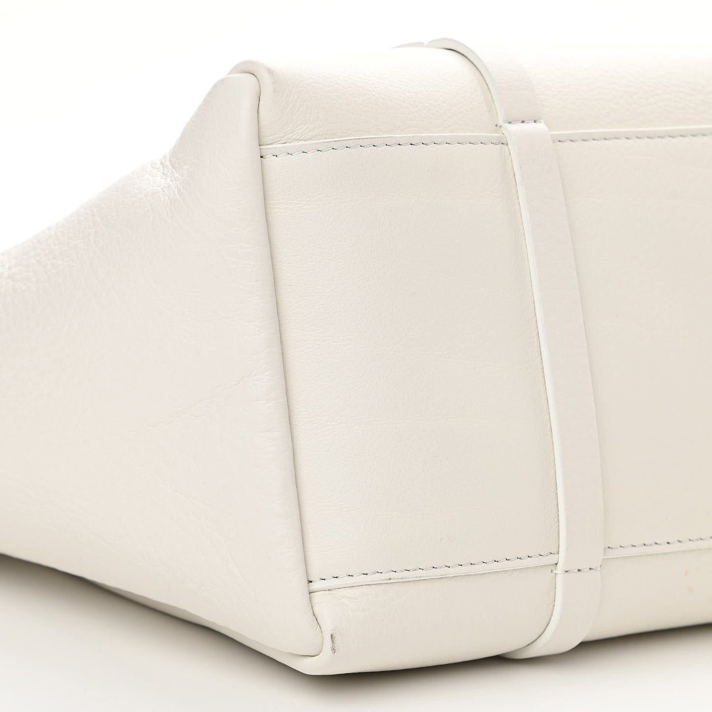 Smooth Calfskin Double Sided Small Everyday Tote Optic White Black