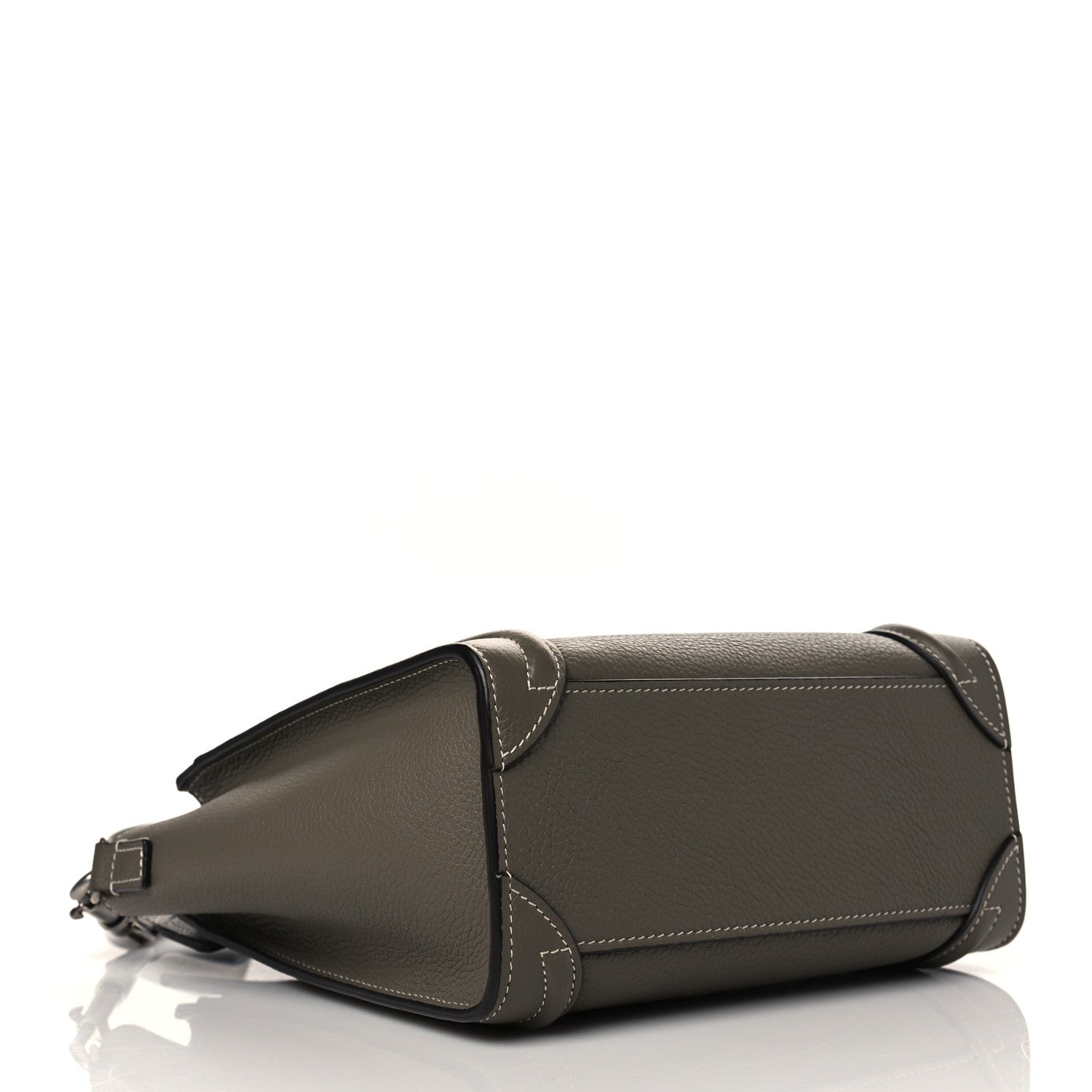 Celine Drummed Calfskin Nano Luggage Souris 4 of 11