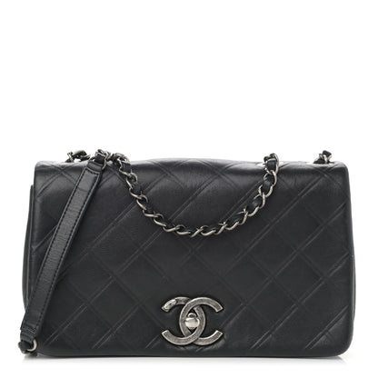 Chanel Calfskin Diamond Embossed New Chic Flap Black 1 of 11