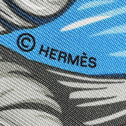 Hermes Silk La Danse Pacifique Twilly Jaune D'Or Kaki Orange 3 of 4