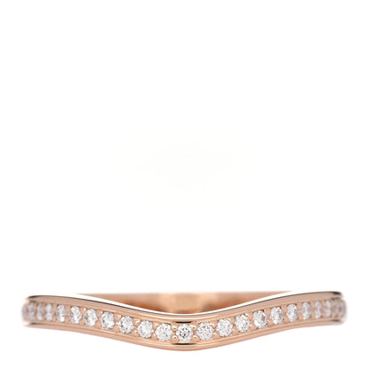 Cartier 18K Pink Gold Diamond Ballerine Wedding Band Ring 51 5.75 1 of 5