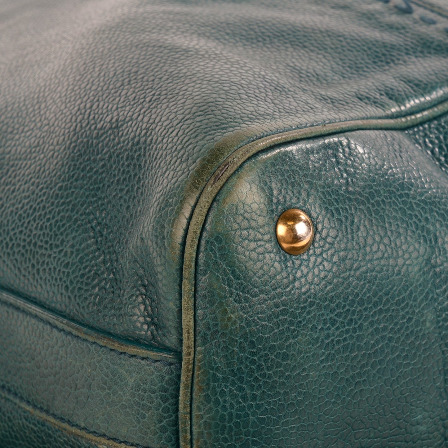 Calfskin Oversized Muse Cerulean