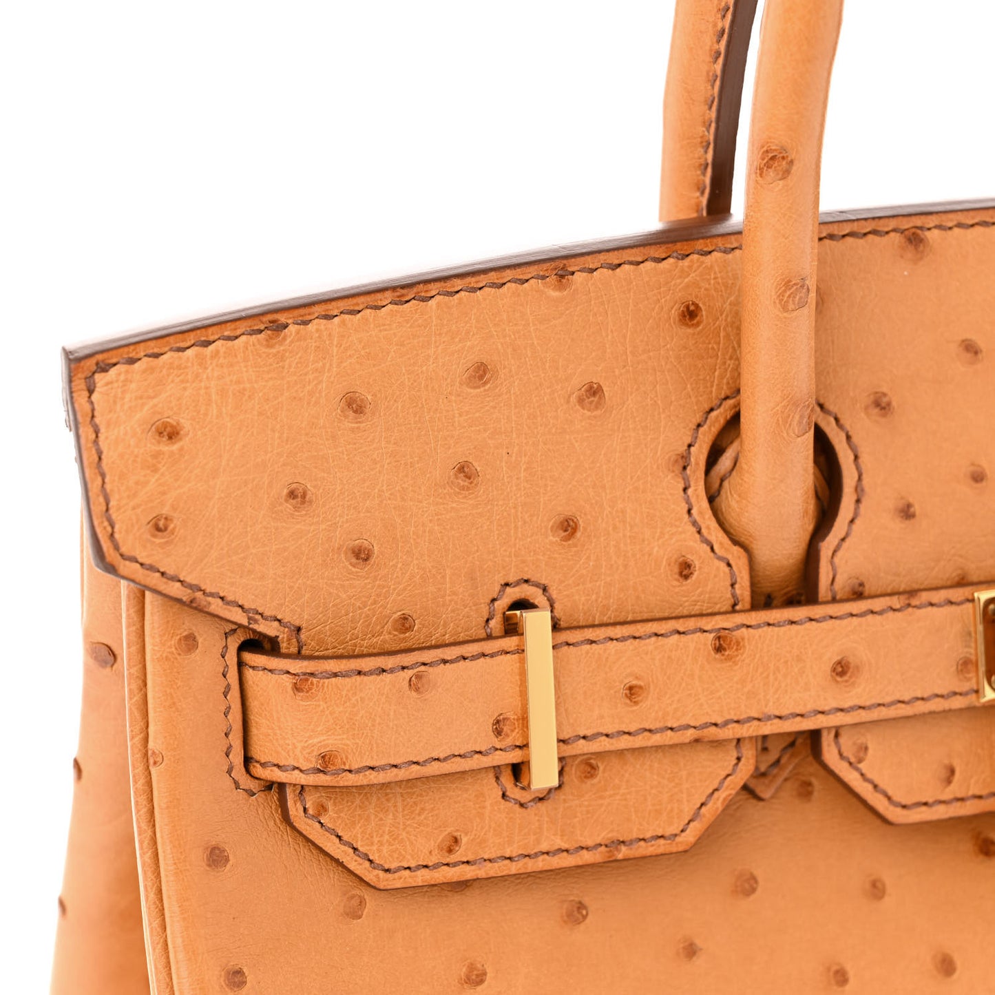 Ostrich Birkin 30 Cognac