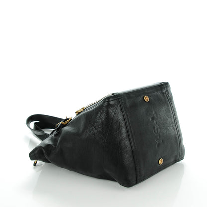 Saint Laurent Calfskin Small Downtown Tote Black 4 of 7