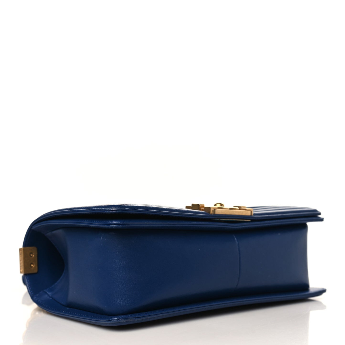 Lambskin Quilted Medium Boy Flap Blue