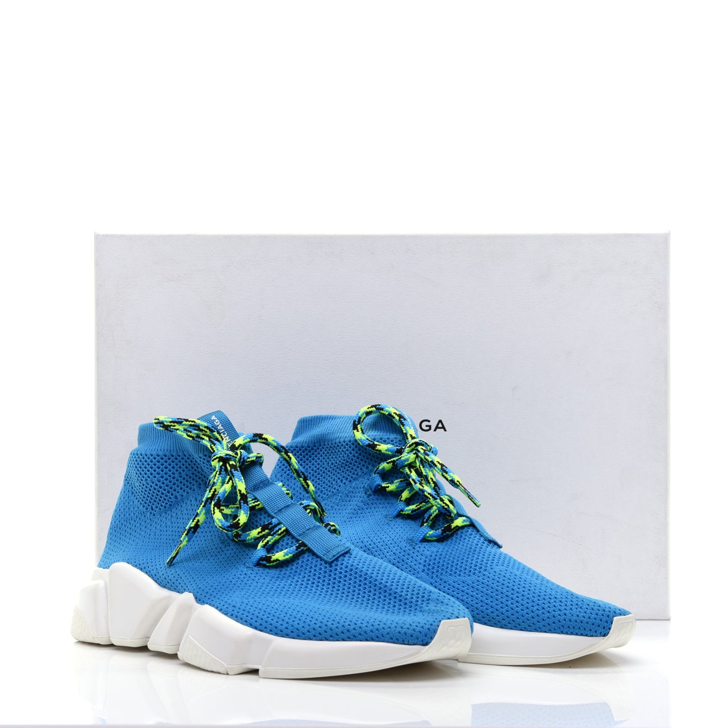Knit Womens Speed Lace Up Sneakers 40 Bleu Ciel