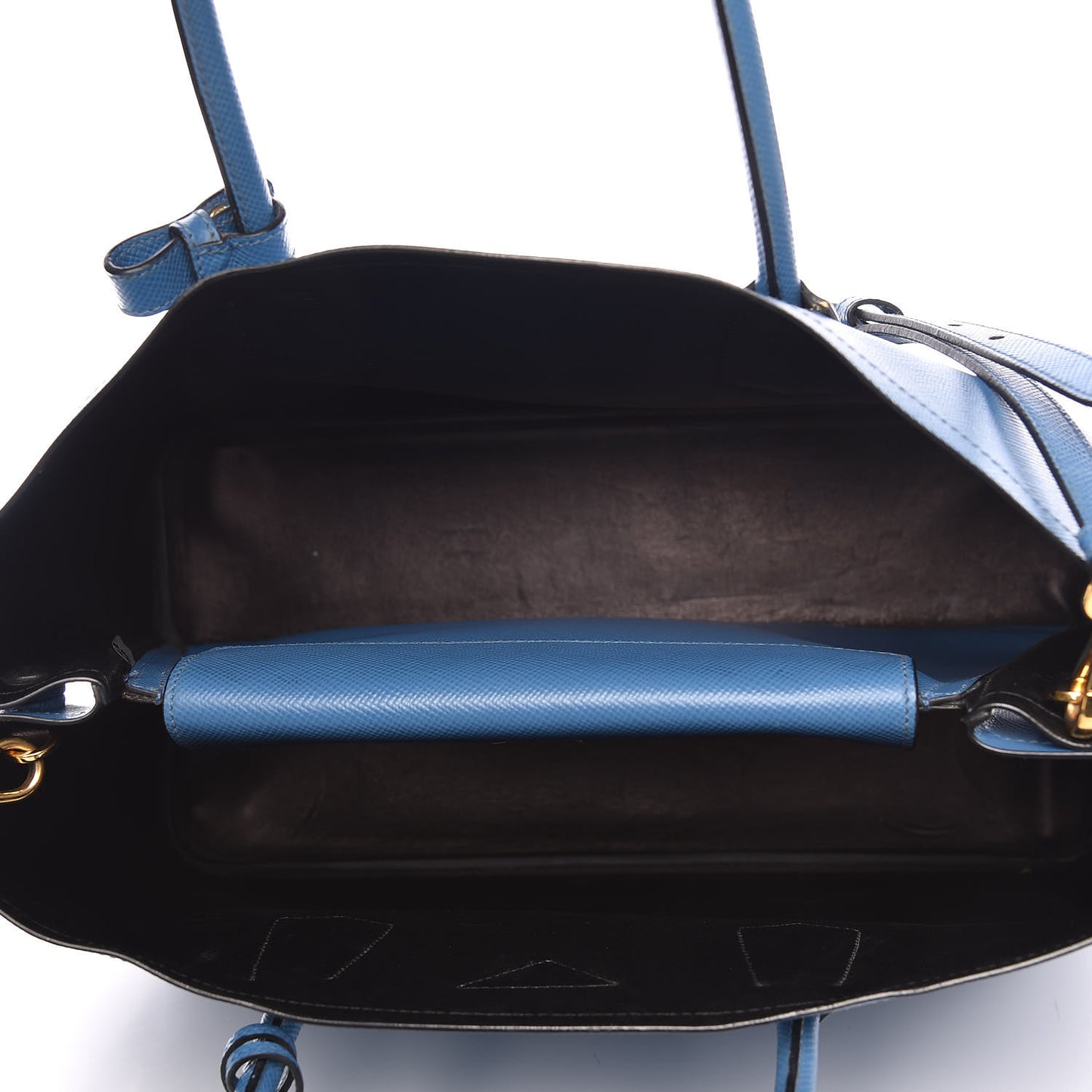 Saffiano Cuir Medium Double Bag Cobalto