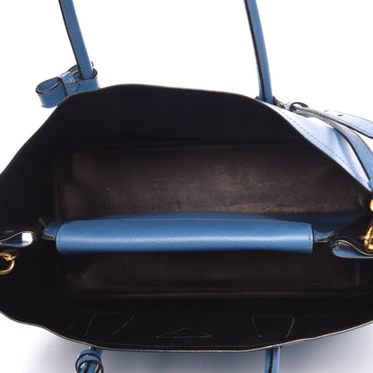 Prada Saffiano Cuir Medium Double Bag Cobalto 5 of 11