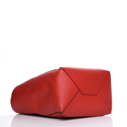 Celine Grained Calfskin Medium Horizontal Cabas Phantom Coquelicot 4 of 7