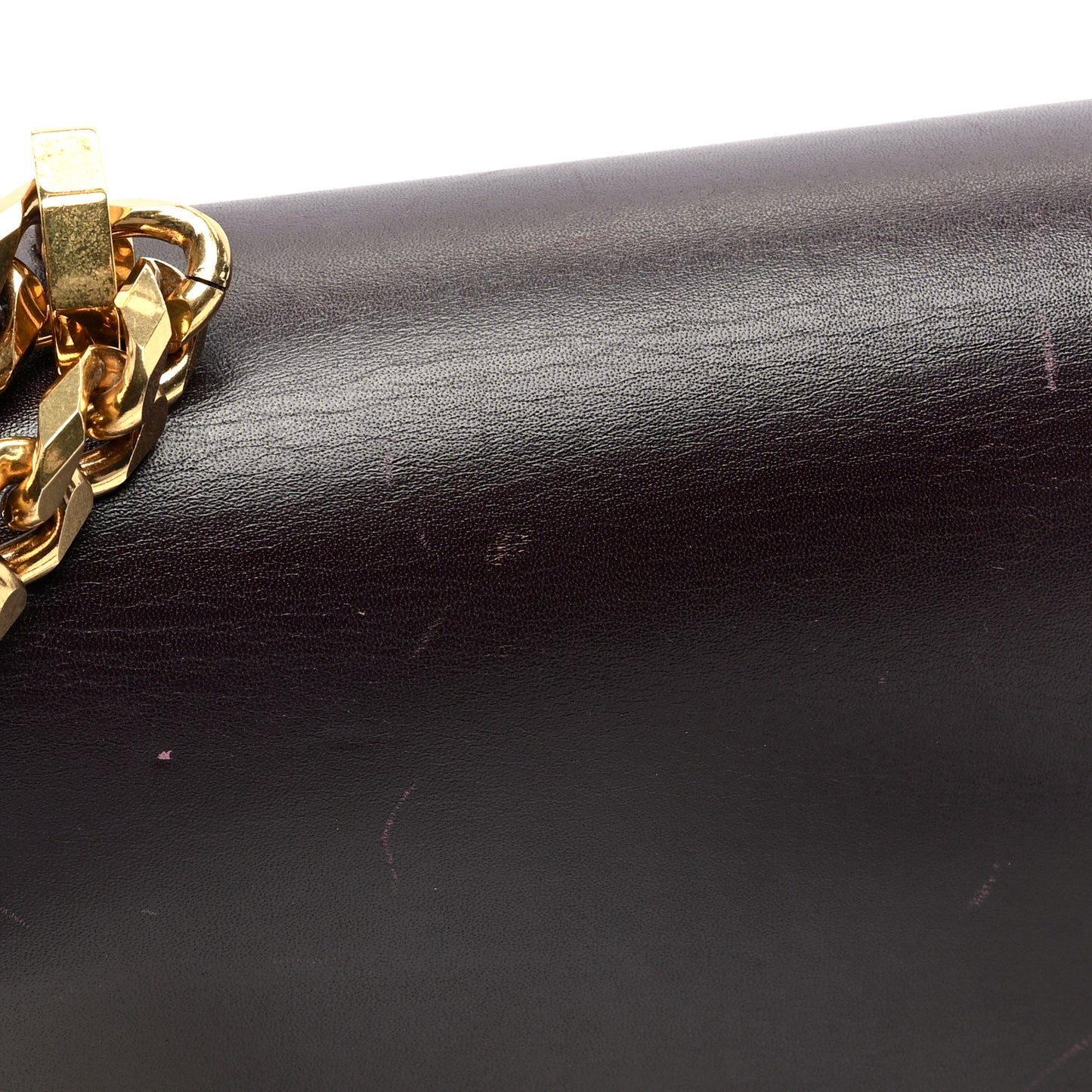 Calfskin Knuckle Shoulder Bag Burgundy