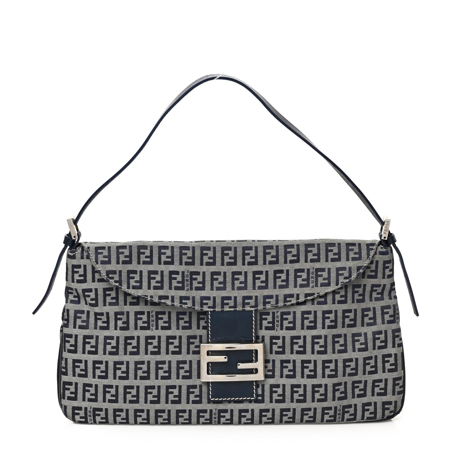 Fendi Zucchino Baguette Navy 1 of 8