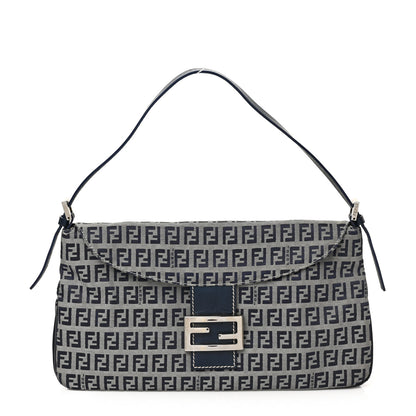 Fendi Zucchino Baguette Navy 1 of 8