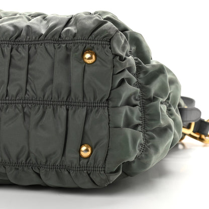 Prada Tessuto Nylon Gaufre Tote Fumo 10 of 11