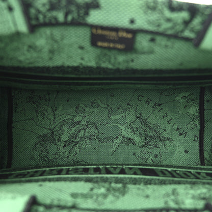 Christian Dior Canvas Embroidered Medium Zodiac Toile De Jouy Book Tote Green 5 of 10