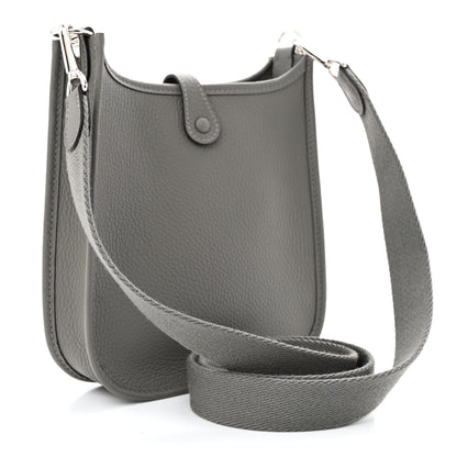 Hermes Taurillon Clemence Evelyne TPM Gris Meyer 3 of 11