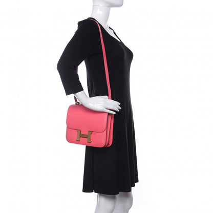 Hermes Epsom Horseshoe Constance 24 Rose Azalee Gris Mouette 2 of 10