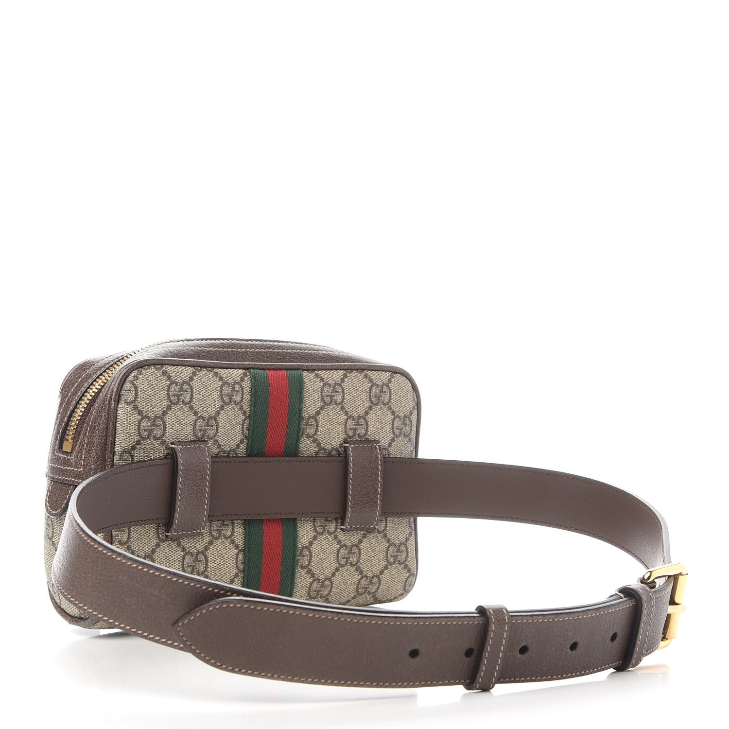Gucci GG Supreme Monogram Web Small Ophidia Belt Bag 85 34 Dark Brown 3 of 11