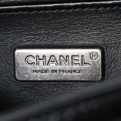 Chanel Patent Calfskin Snakeskin Small Boy Flap Black Silver 6 of 10