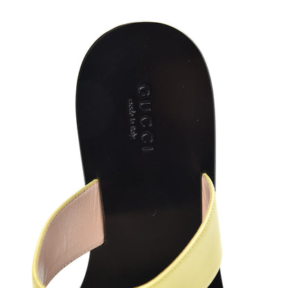 Gucci Calfskin GG Marmont Thong Sandals 37 Banana 6 of 8