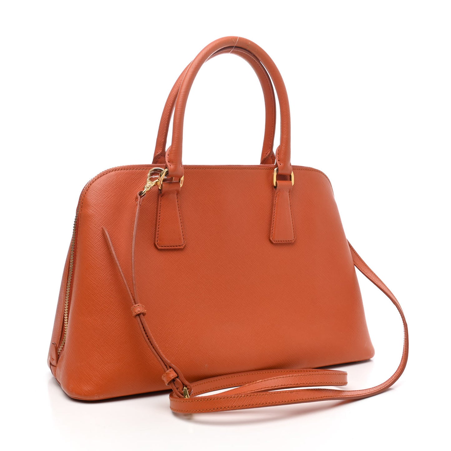 Saffiano Lux Medium Promenade Tote Papaya
