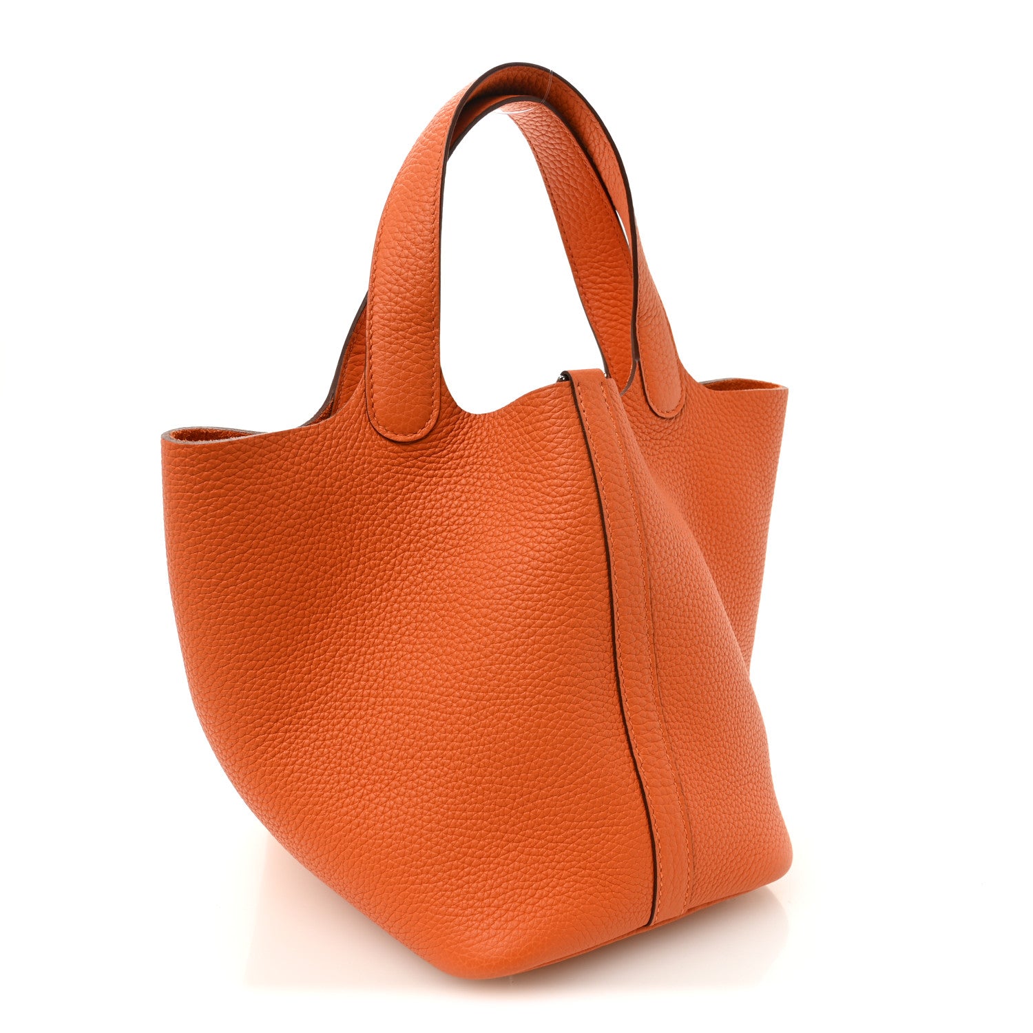 Hermes Taurillon Clemence Picotin Lock 18 PM Orange 3 of 10