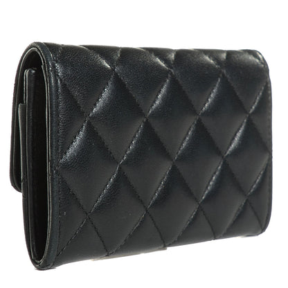 Chanel Lambskin Quilted Flap Card Holder Black 3 of 9