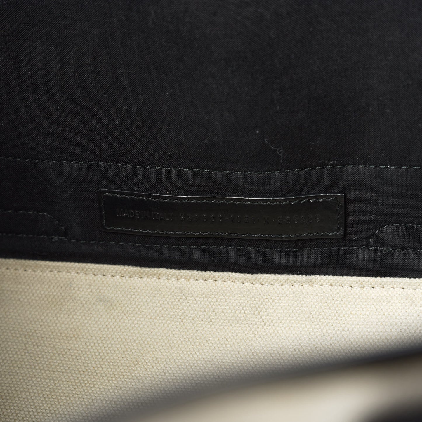 Cotton Canvas Satin Calfskin S Navy Cabas Natural Black