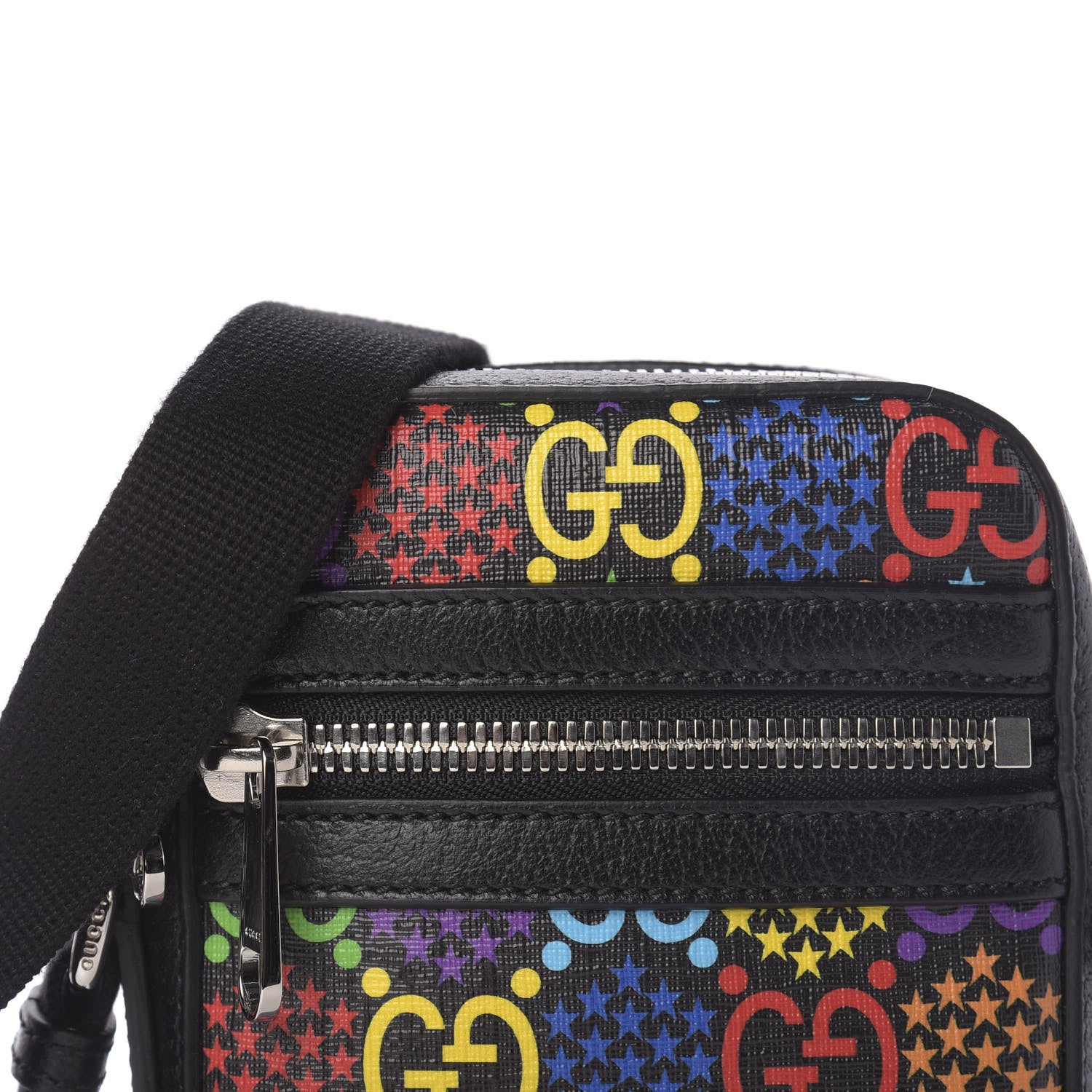 Gucci GG Supreme Monogram Psychedelic Messenger Bag Black 11 of 12