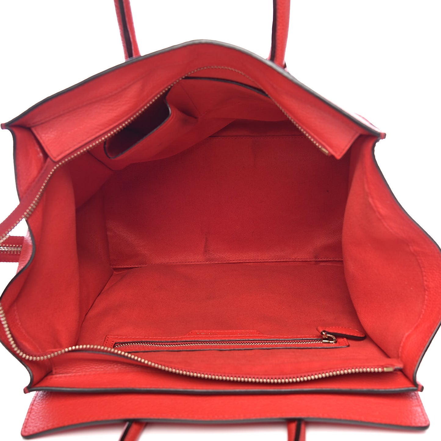 Drummed Calfskin Mini Luggage Red