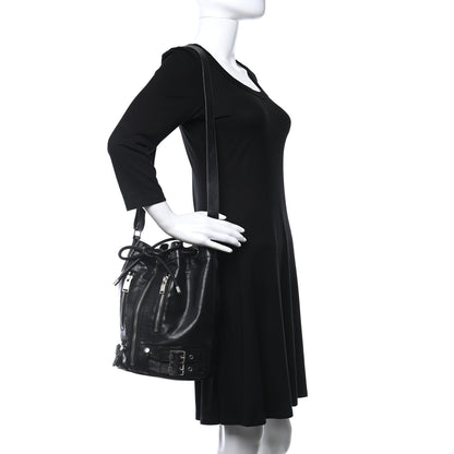 Saint Laurent Calfskin Medium Rider Bucket Bag Black 2 of 9
