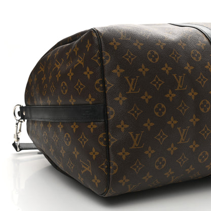 Louis Vuitton Monogram Macassar Keepall Bandouliere 55 8 of 9