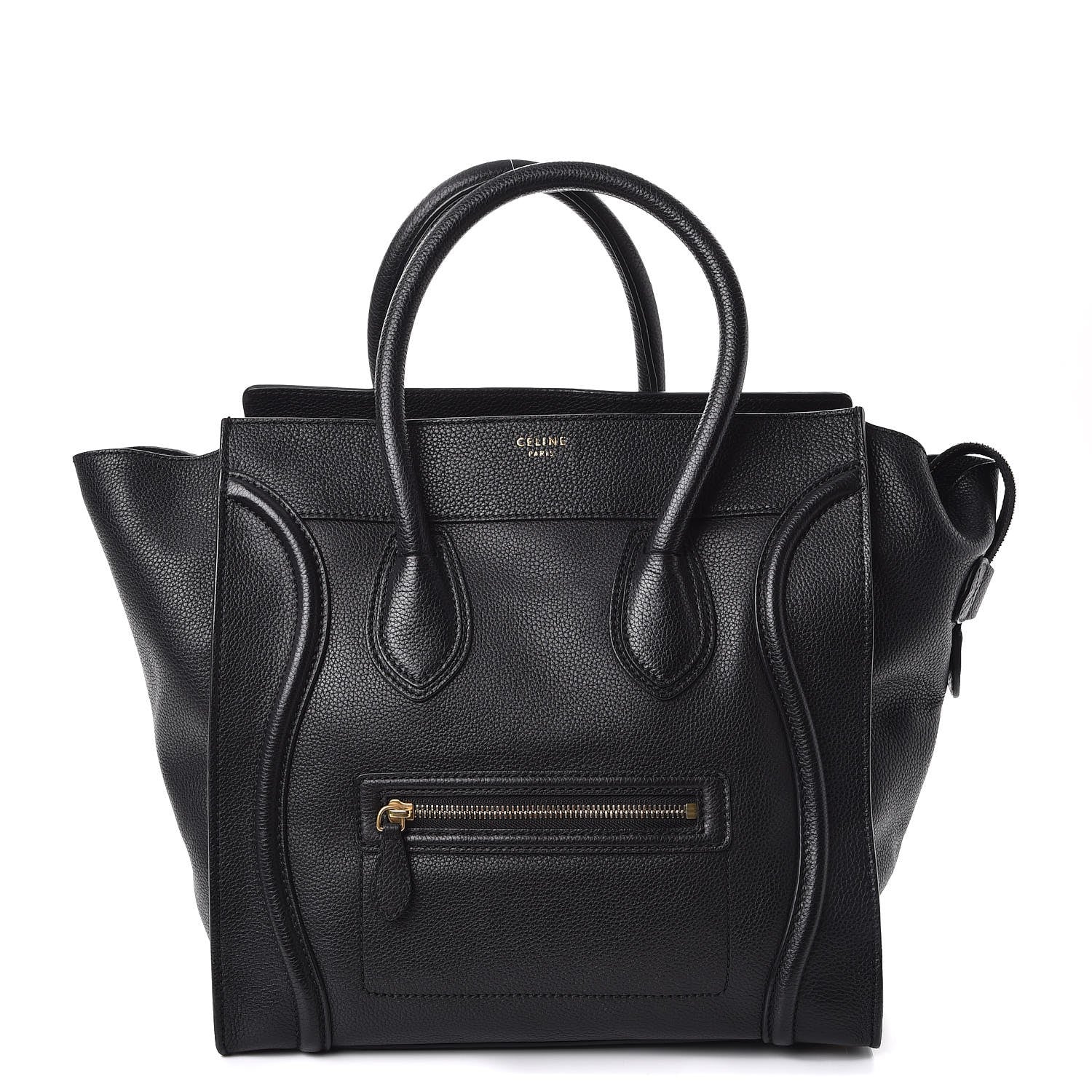 Celine Drummed Calfskin Mini Luggage Black 1 of 11