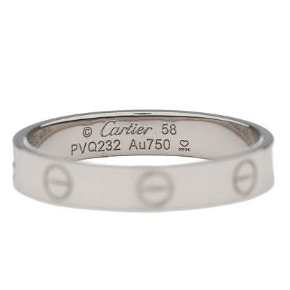 Cartier 18K White Gold 3.5mm LOVE Wedding Band Ring 58 8.5 4 of 4