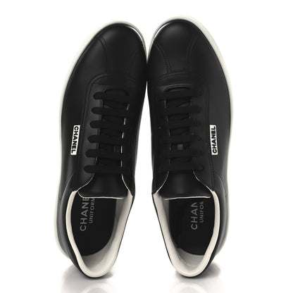 Chanel Calfskin CC Mens Sneakers 44 Black 2 of 9