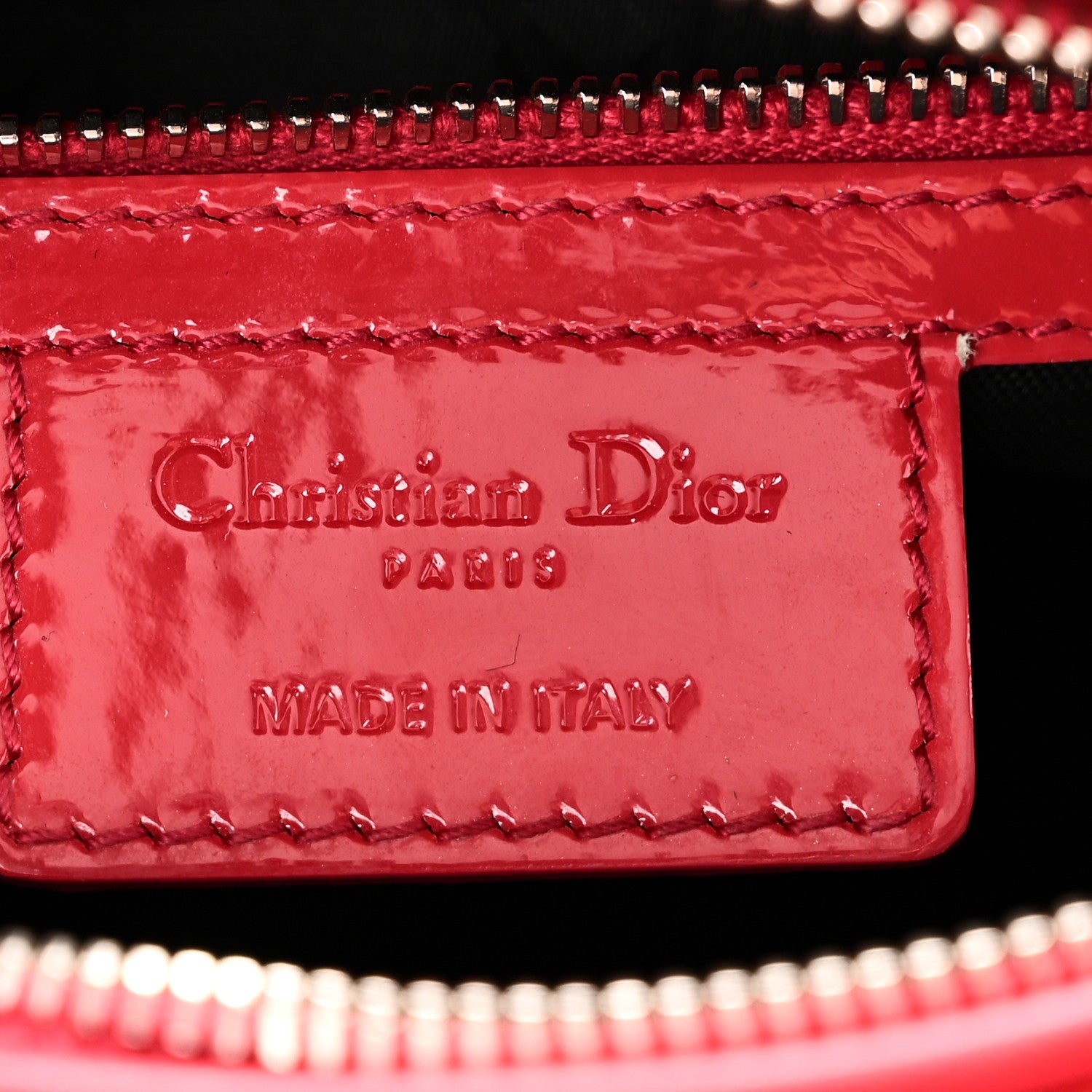 Christian Dior Patent Cannage Medium Lady Dior Fuchsia 6 of 12