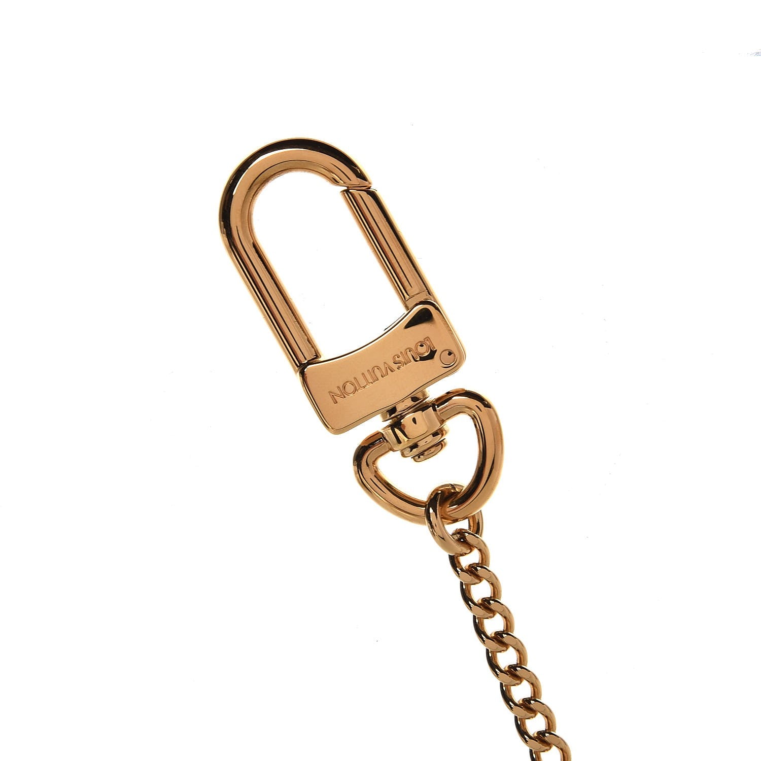 Louis Vuitton Metal Pochette Extender Key Ring Chain Gold 3 of 4
